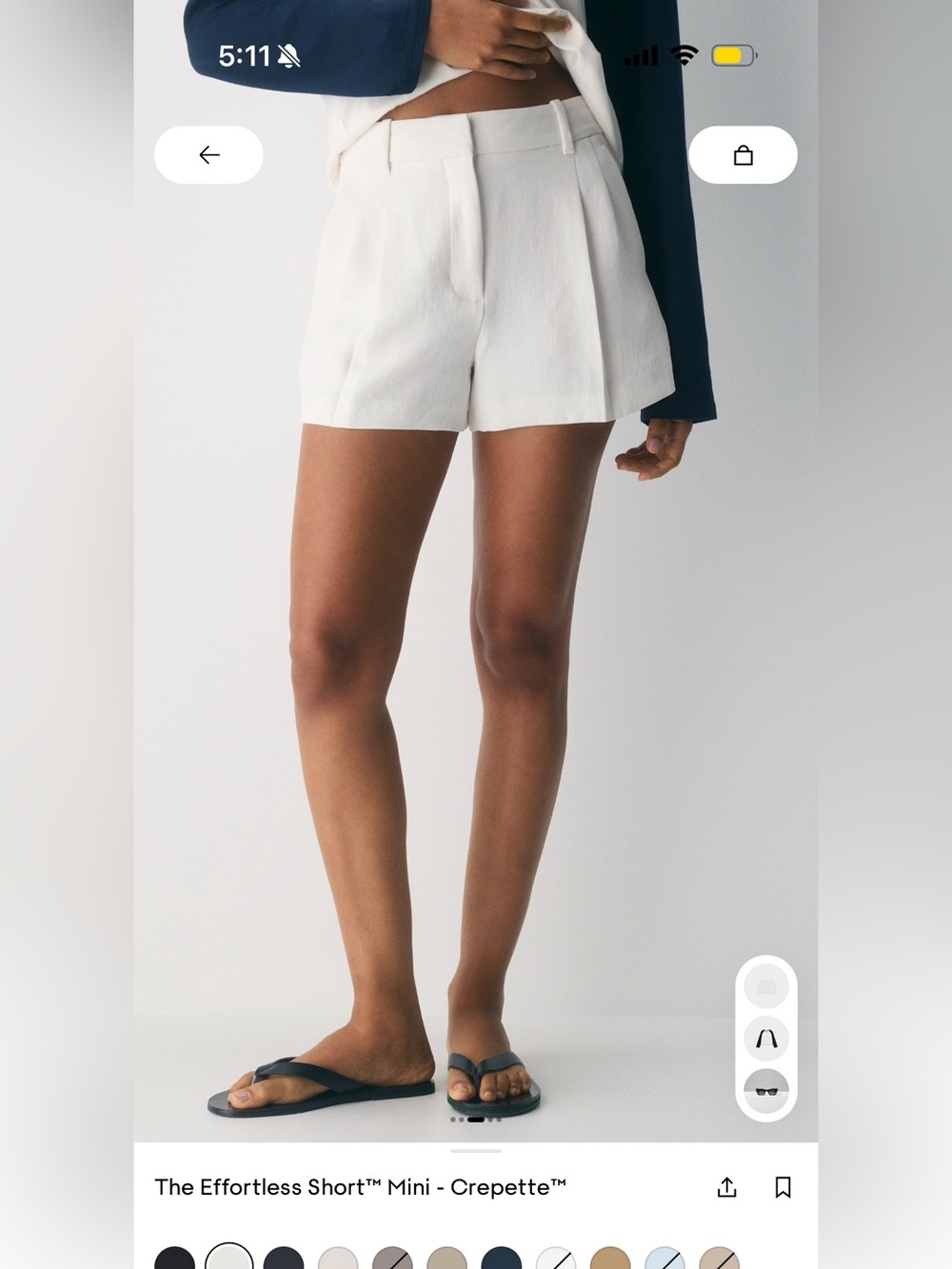 Aritzia Effortless Short™ Mini - Crepette™ in Light Birch